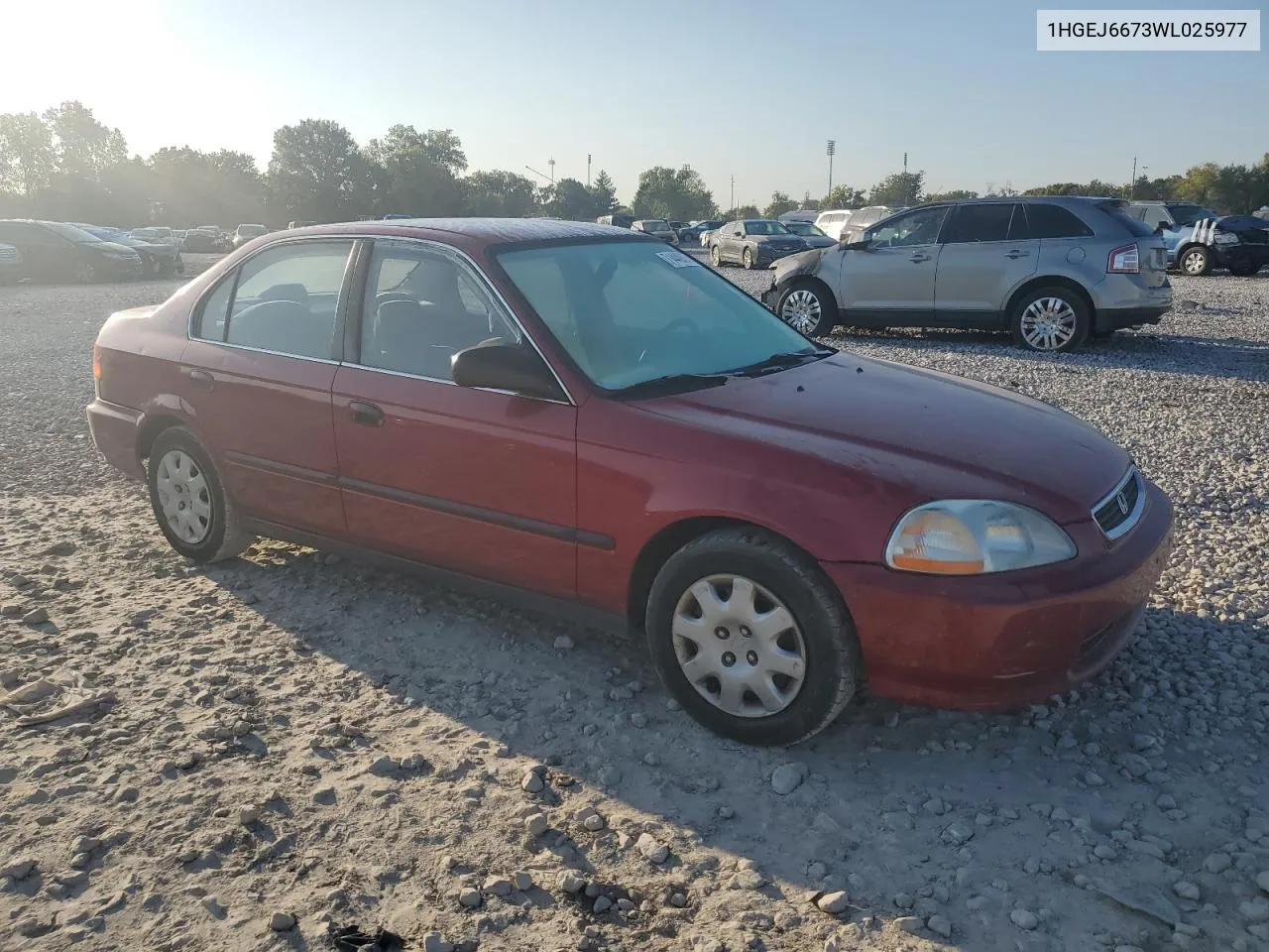 1998 Honda Civic Lx VIN: 1HGEJ6673WL025977 Lot: 71440864