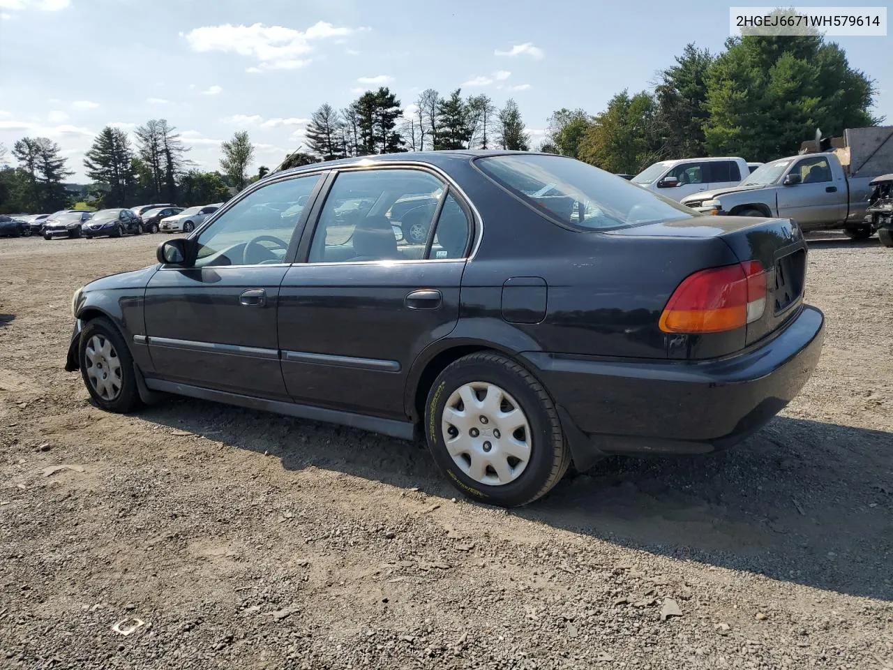 1998 Honda Civic Lx VIN: 2HGEJ6671WH579614 Lot: 71498674