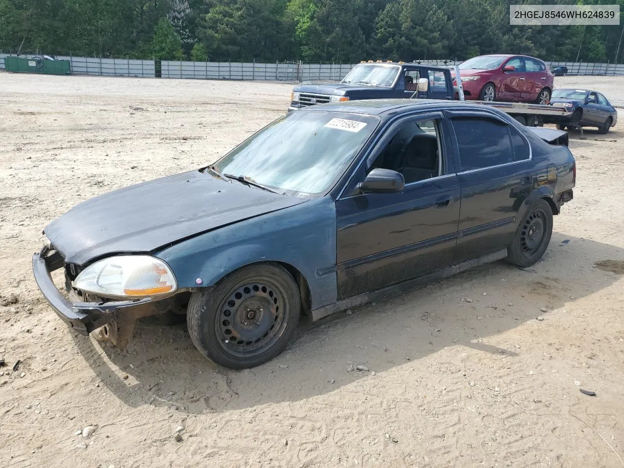 1998 Honda Civic Ex VIN: 2HGEJ8546WH624839 Lot: 71983804