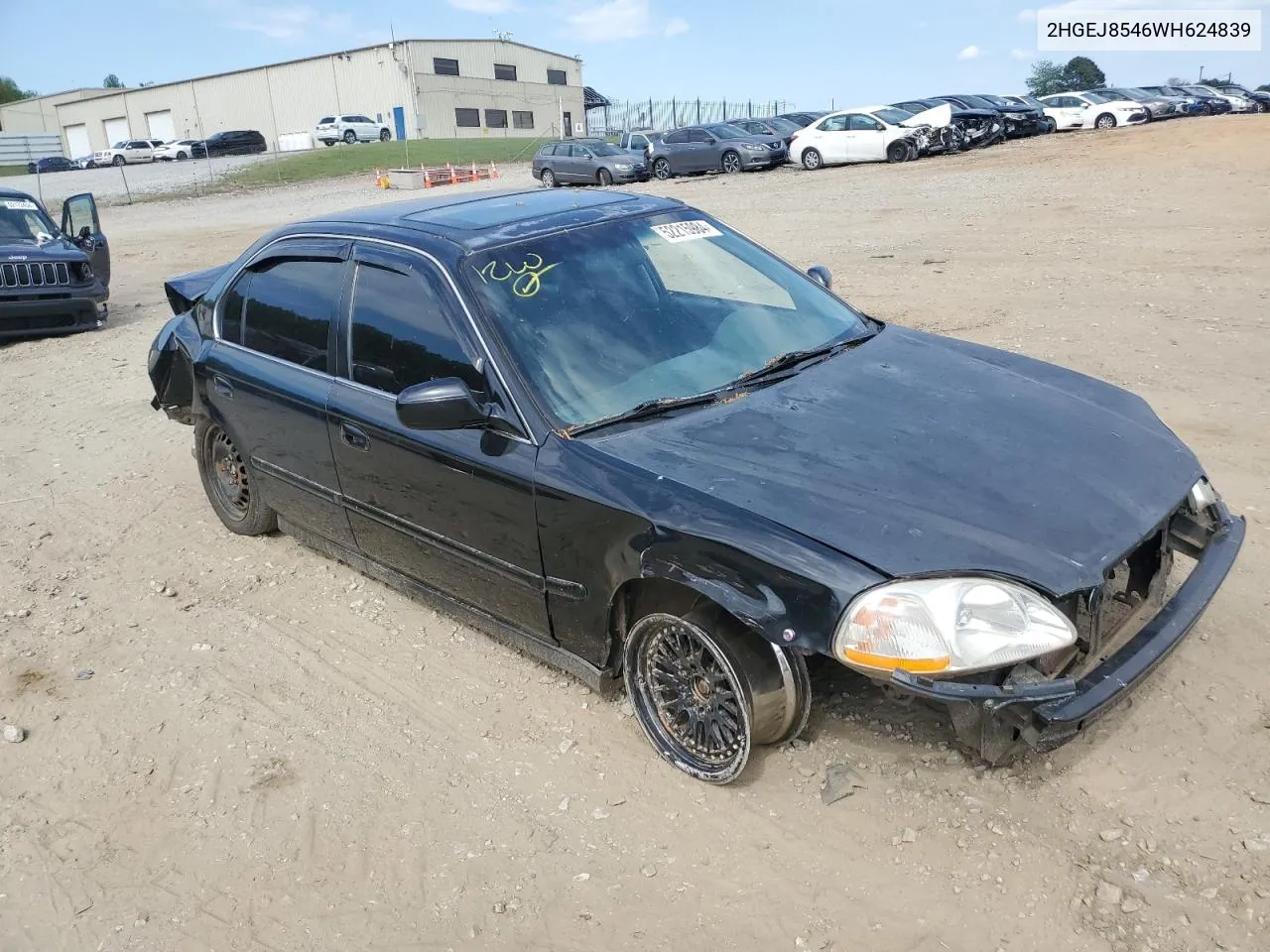 1998 Honda Civic Ex VIN: 2HGEJ8546WH624839 Lot: 71983804