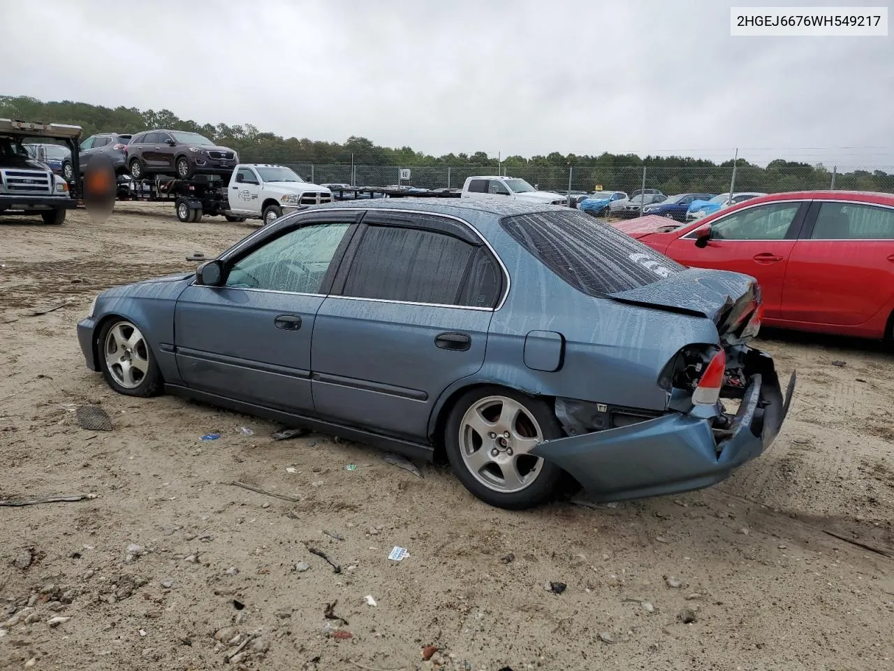 1998 Honda Civic Lx VIN: 2HGEJ6676WH549217 Lot: 72630044