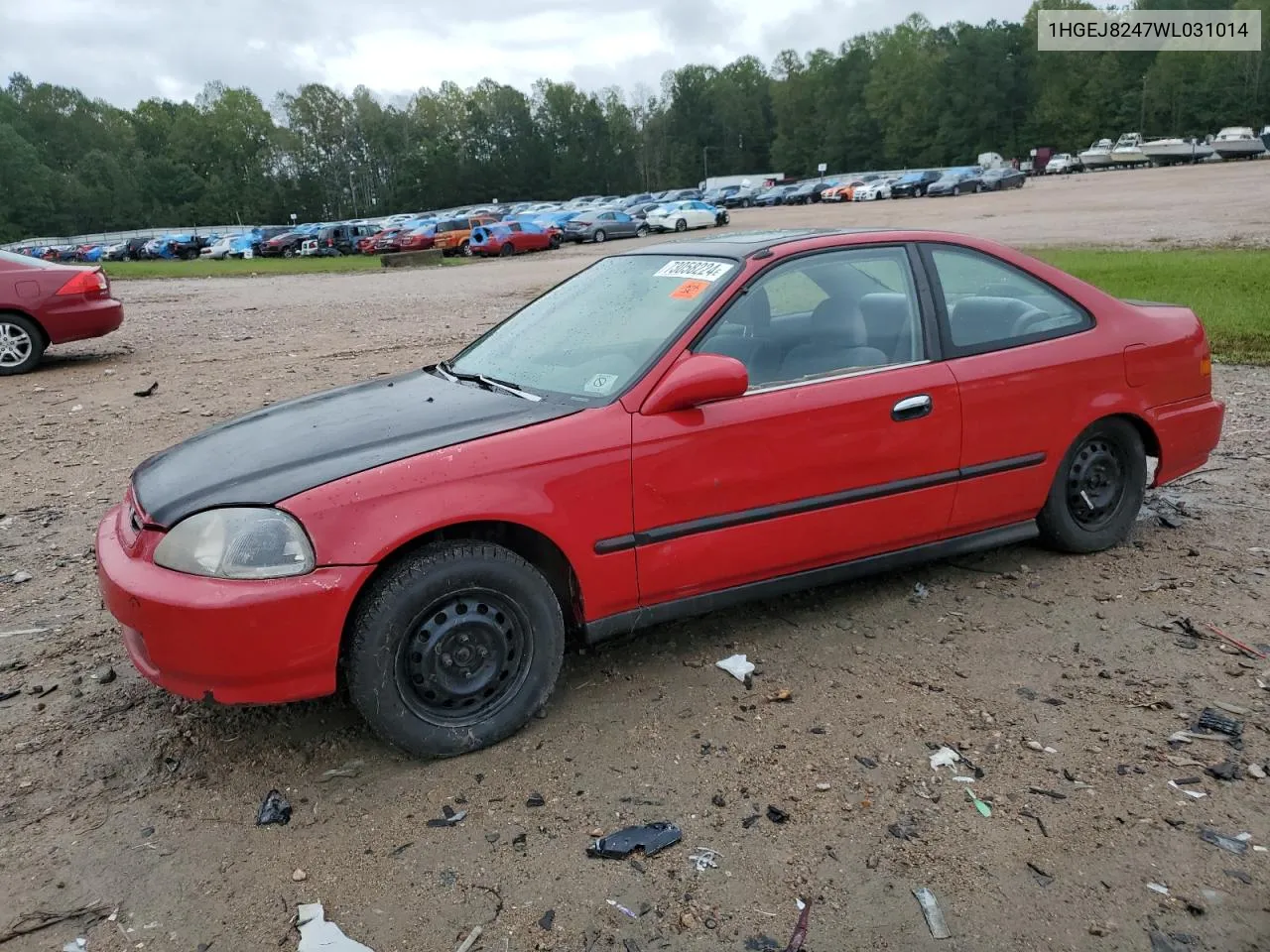 1998 Honda Civic Ex VIN: 1HGEJ8247WL031014 Lot: 73058224