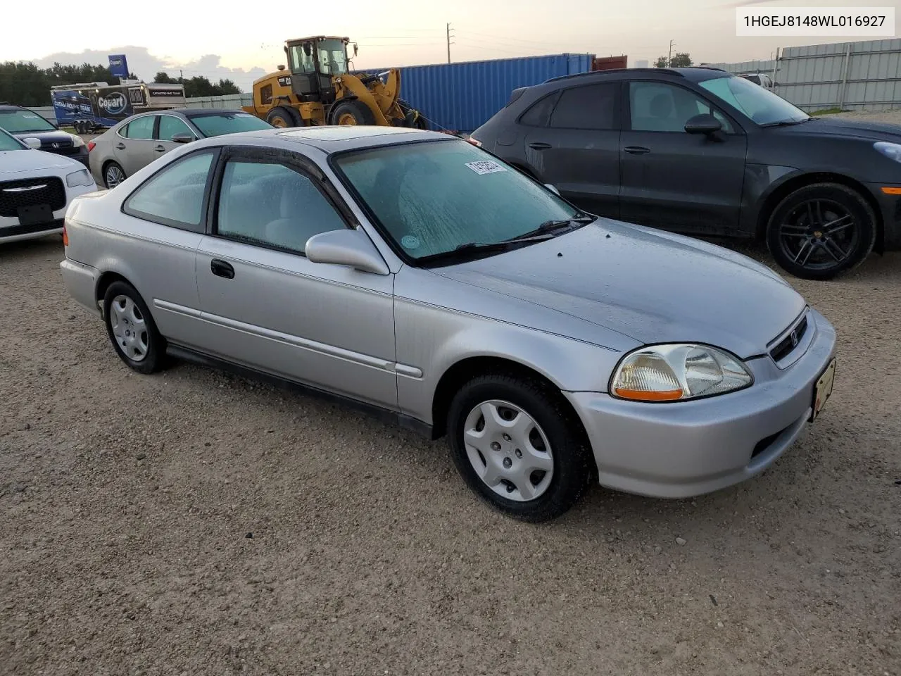 1998 Honda Civic Ex VIN: 1HGEJ8148WL016927 Lot: 74152574