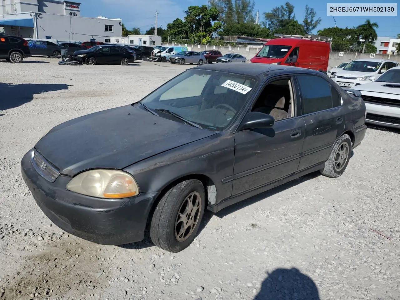 1998 Honda Civic Lx VIN: 2HGEJ6671WH502130 Lot: 74202114