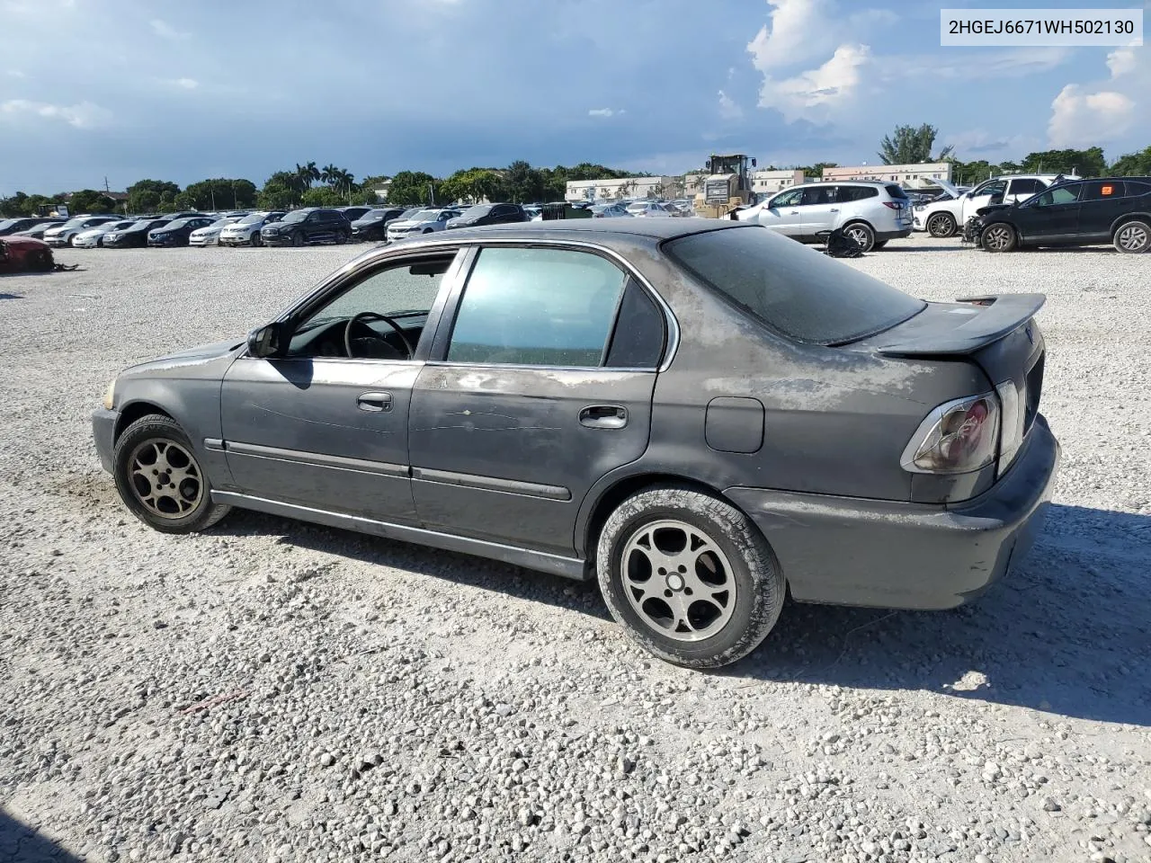 1998 Honda Civic Lx VIN: 2HGEJ6671WH502130 Lot: 74202114