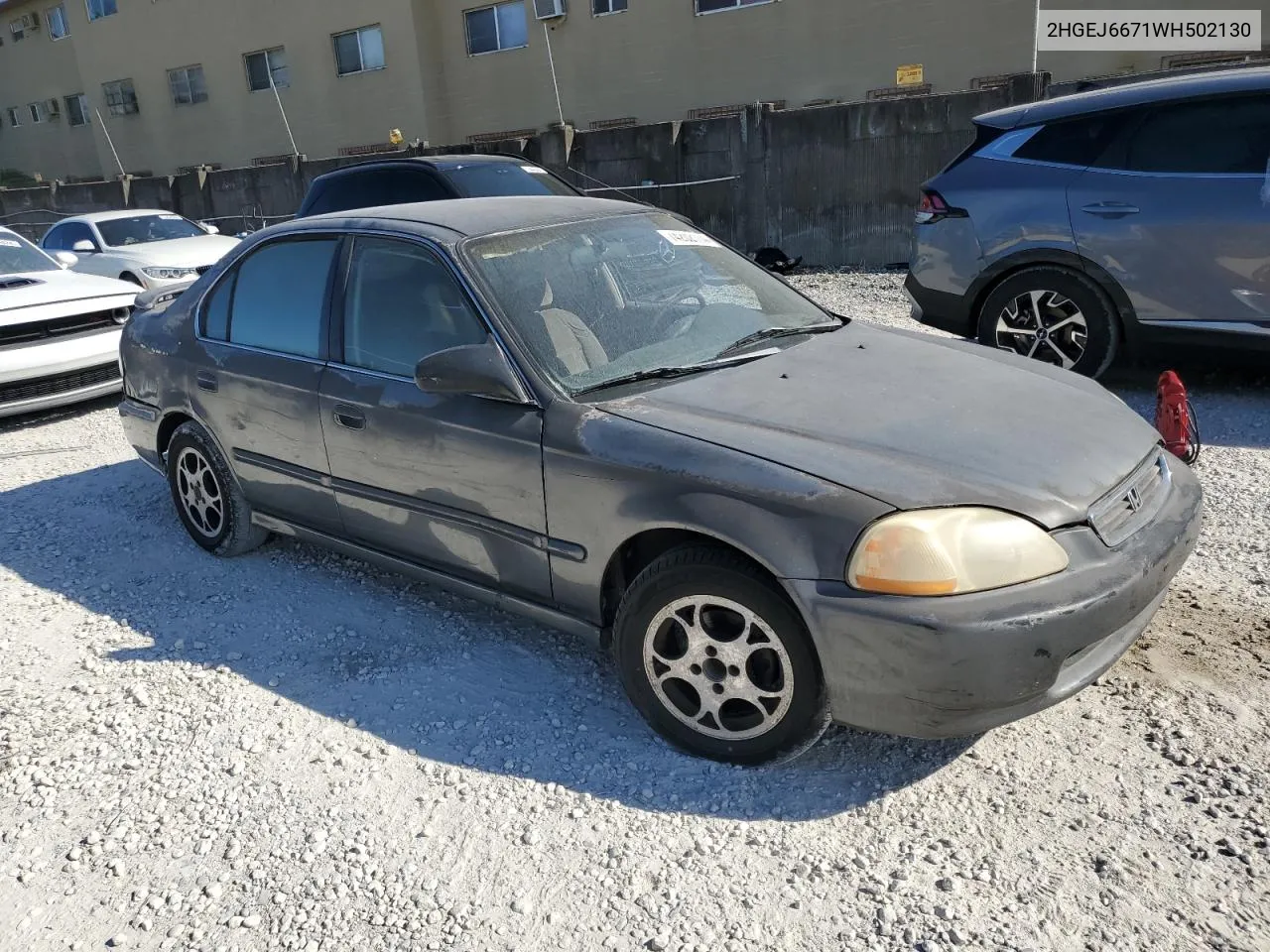 1998 Honda Civic Lx VIN: 2HGEJ6671WH502130 Lot: 74202114