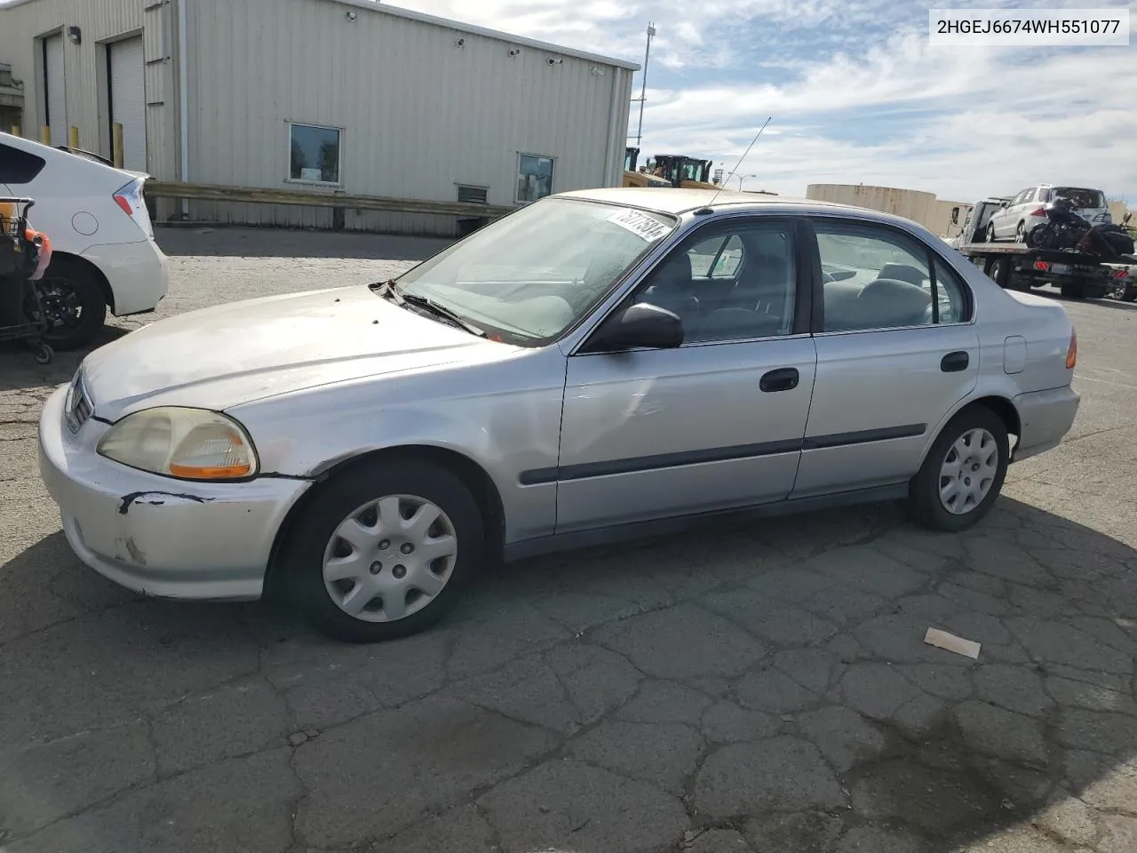 1998 Honda Civic Lx VIN: 2HGEJ6674WH551077 Lot: 75777584