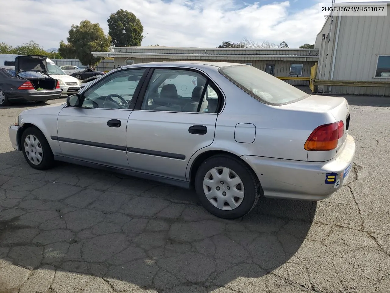 1998 Honda Civic Lx VIN: 2HGEJ6674WH551077 Lot: 75777584