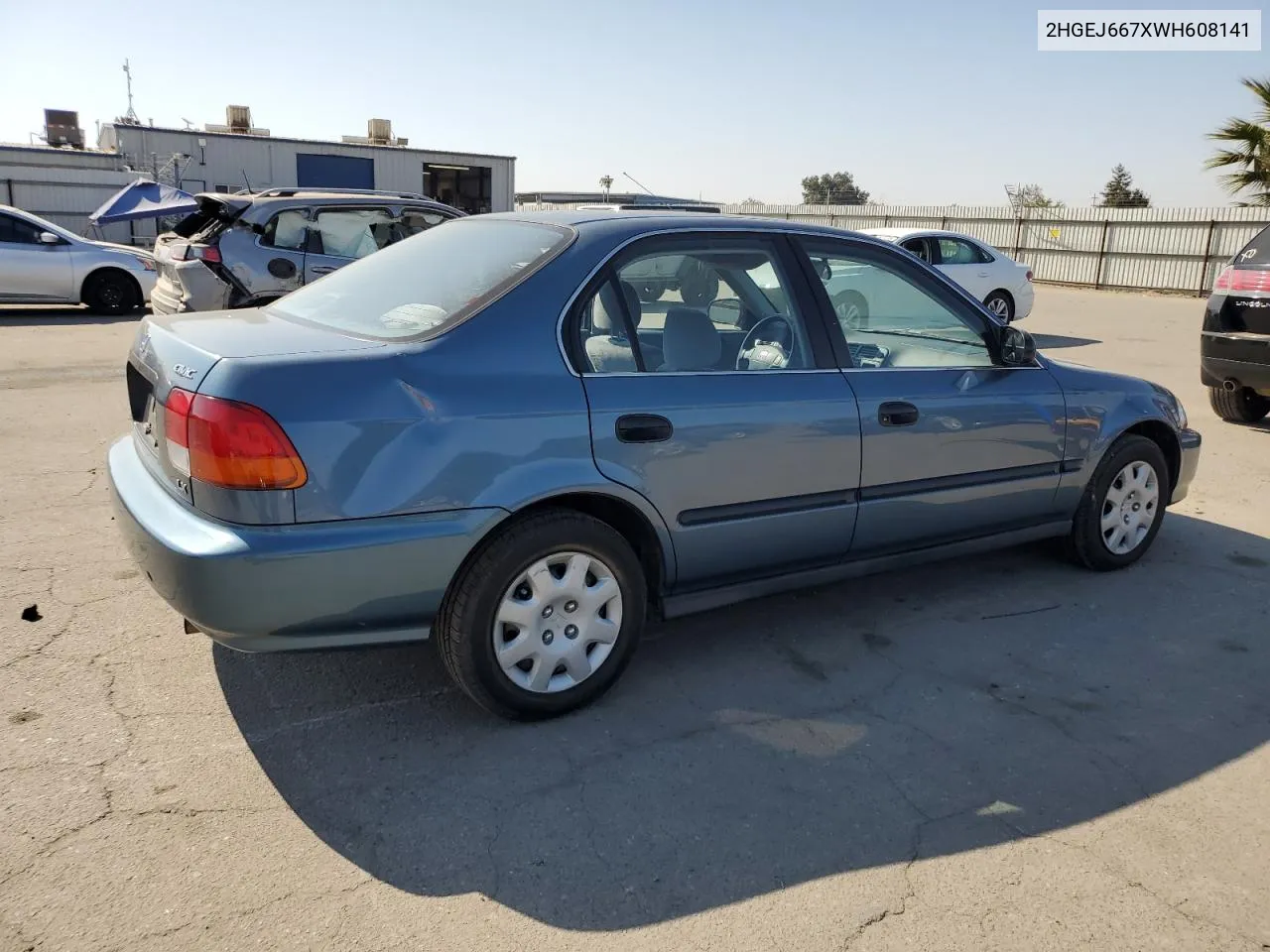 1998 Honda Civic Lx VIN: 2HGEJ667XWH608141 Lot: 76082174