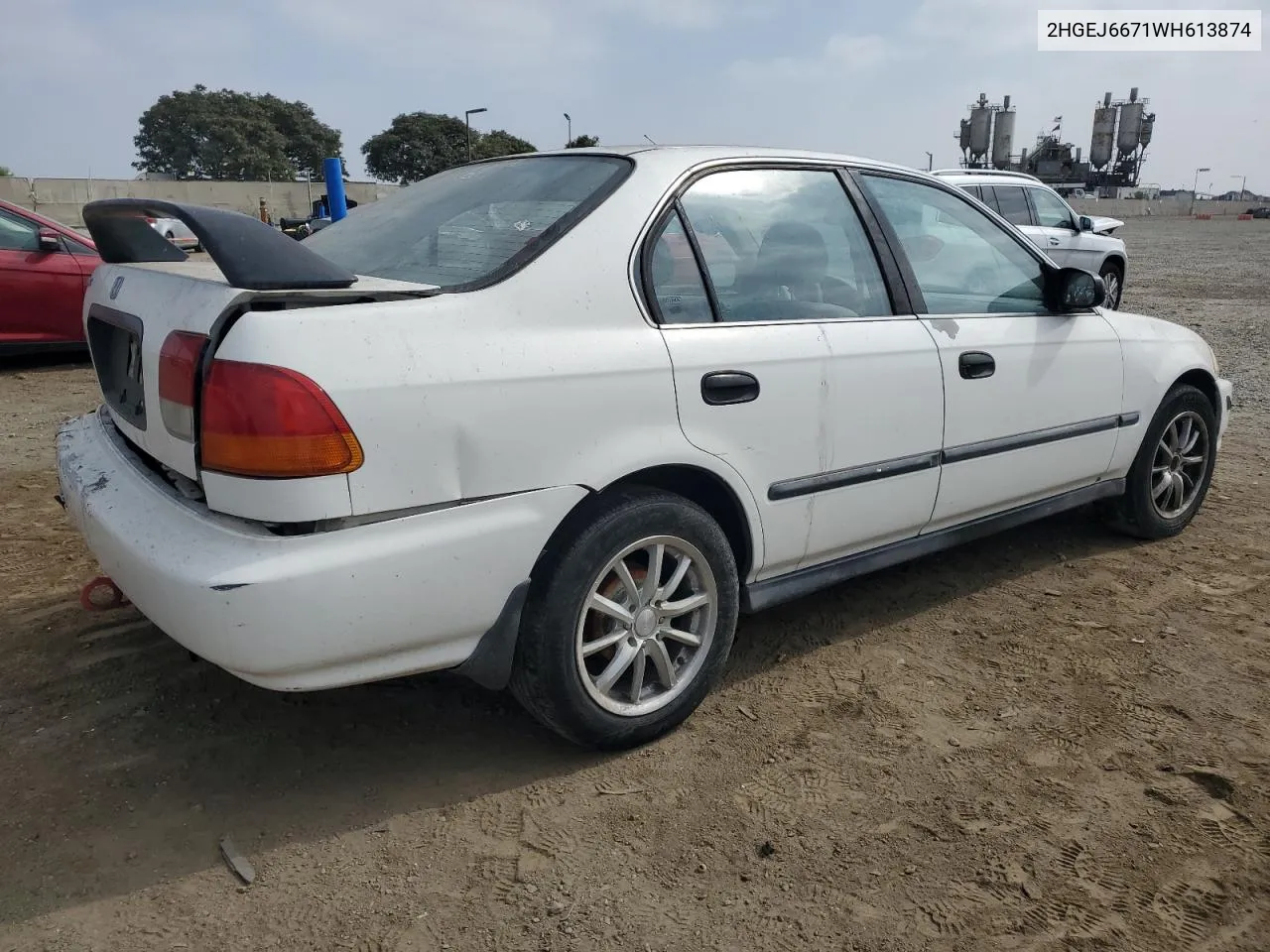 1998 Honda Civic Lx VIN: 2HGEJ6671WH613874 Lot: 76195034