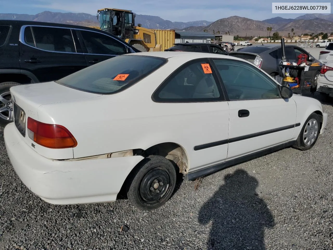 1998 Honda Civic Dx VIN: 1HGEJ6228WL007789 Lot: 76805484