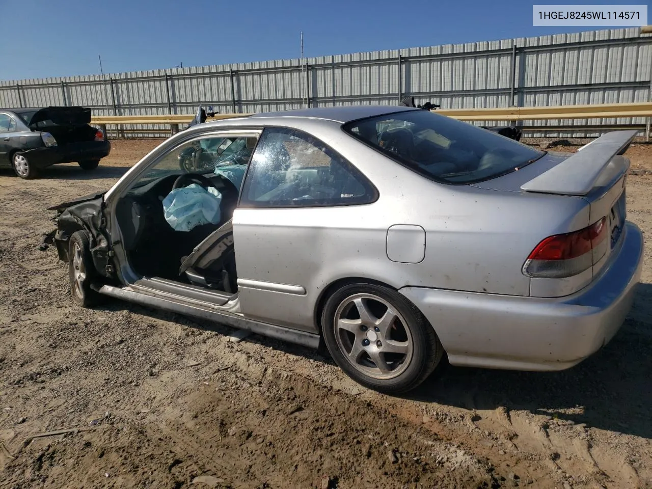 1998 Honda Civic Ex VIN: 1HGEJ8245WL114571 Lot: 78021504