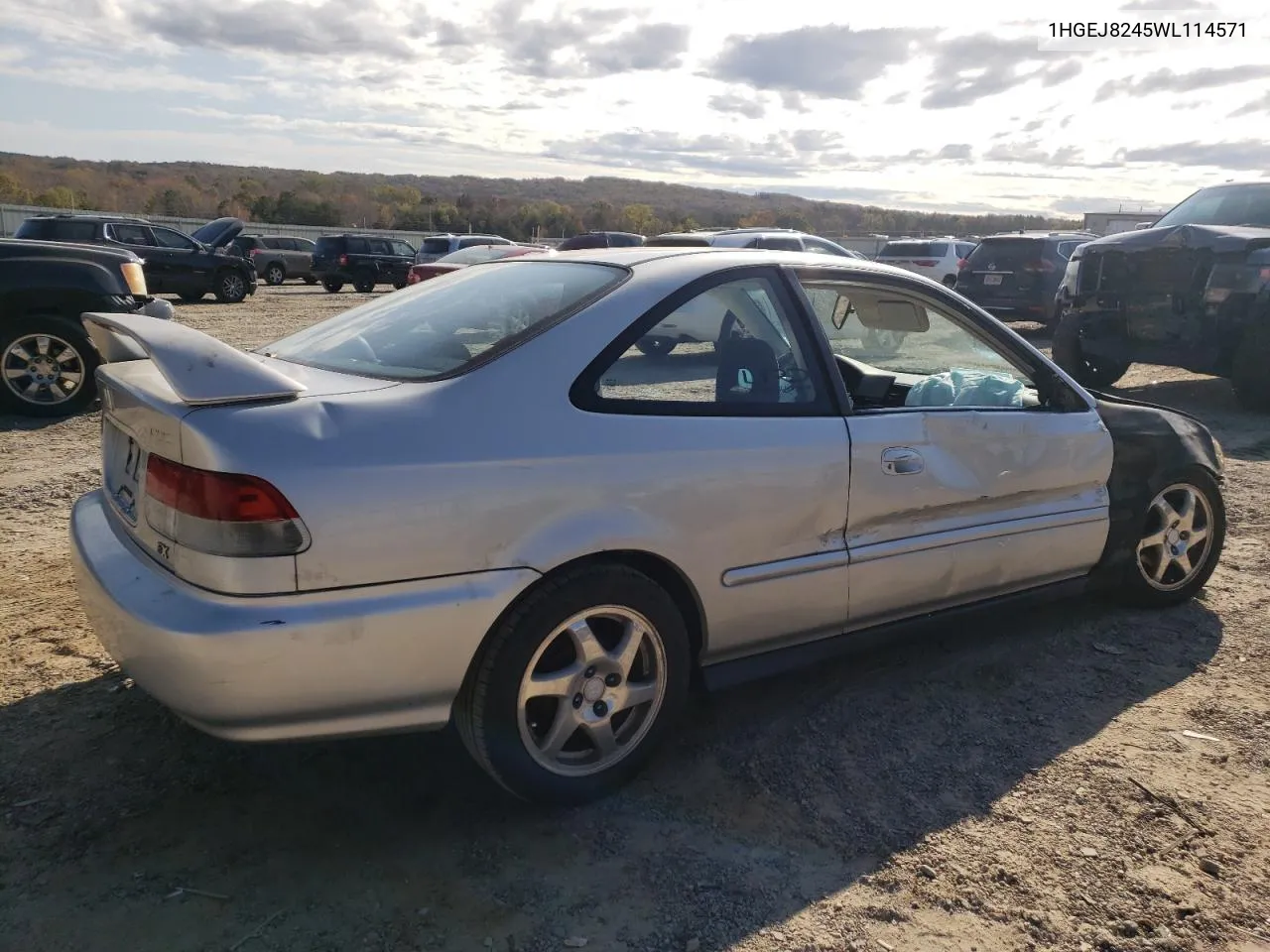 1998 Honda Civic Ex VIN: 1HGEJ8245WL114571 Lot: 78021504