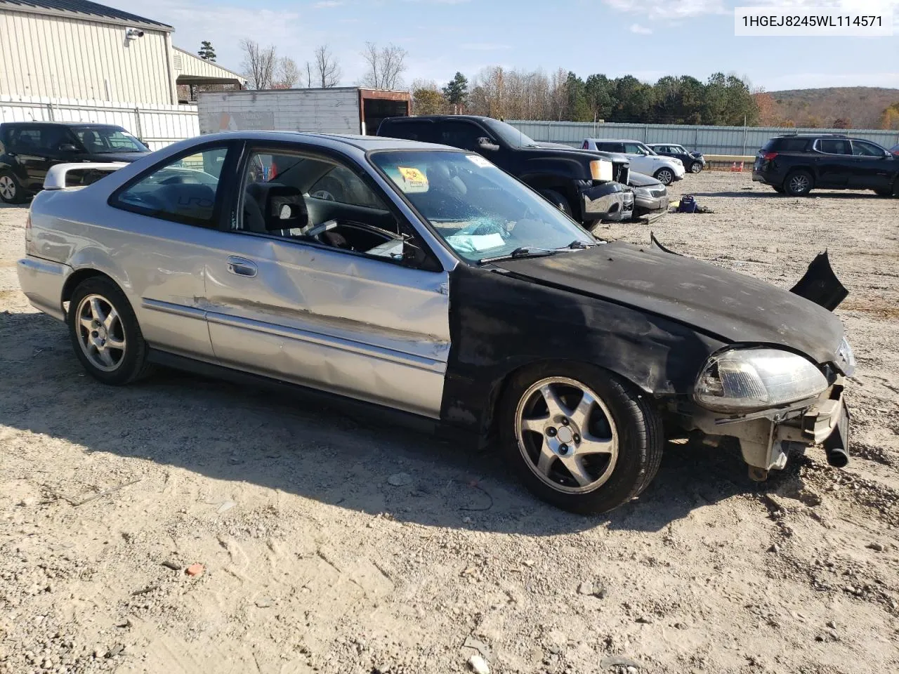 1998 Honda Civic Ex VIN: 1HGEJ8245WL114571 Lot: 78021504