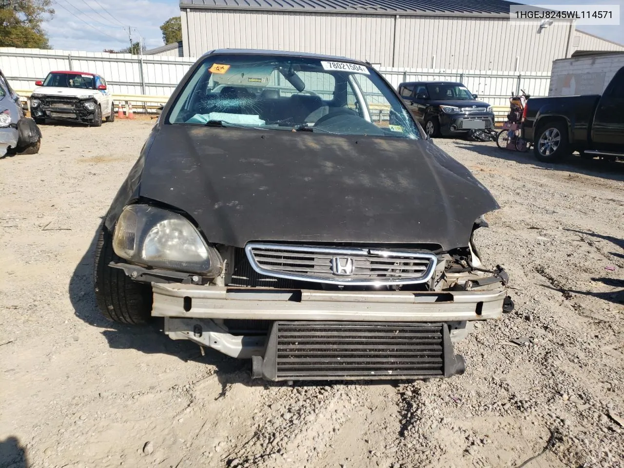 1998 Honda Civic Ex VIN: 1HGEJ8245WL114571 Lot: 78021504