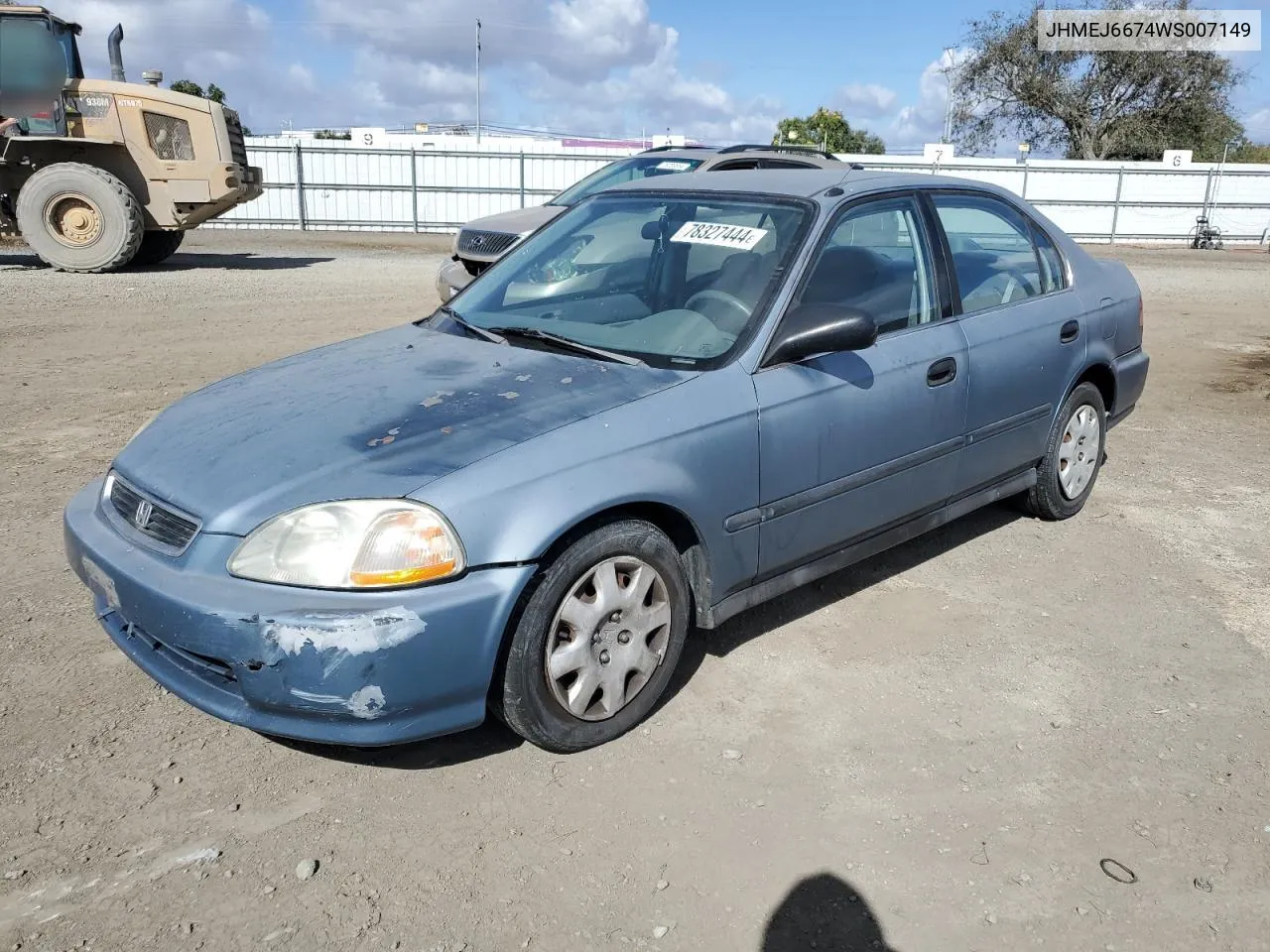 1998 Honda Civic Lx VIN: JHMEJ6674WS007149 Lot: 78327444