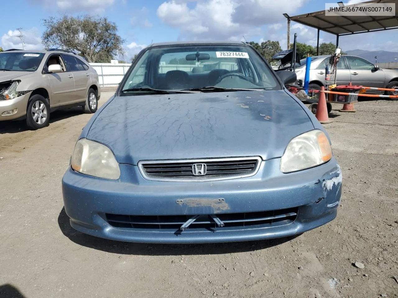 1998 Honda Civic Lx VIN: JHMEJ6674WS007149 Lot: 78327444