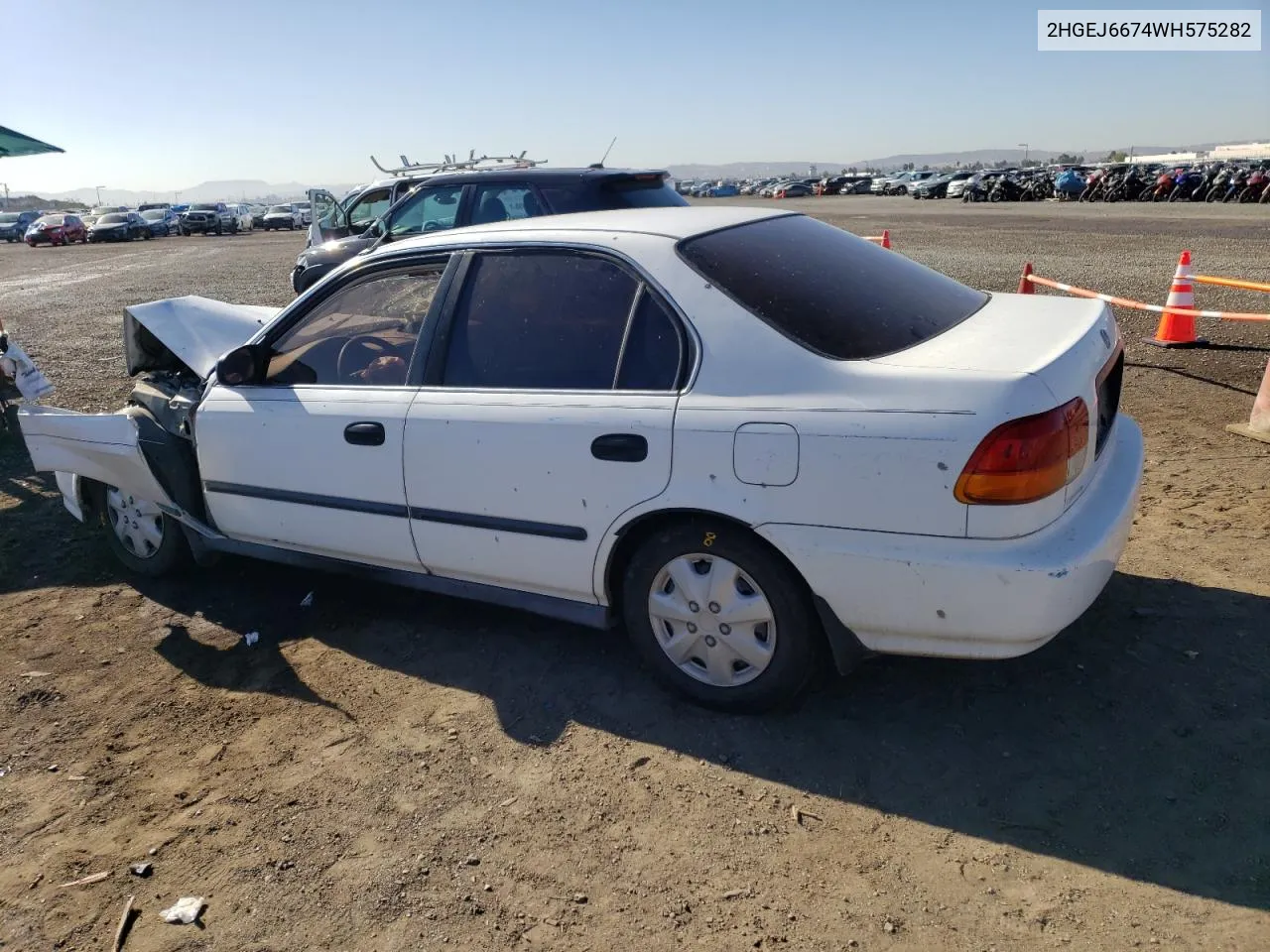 1998 Honda Civic Lx VIN: 2HGEJ6674WH575282 Lot: 79288094