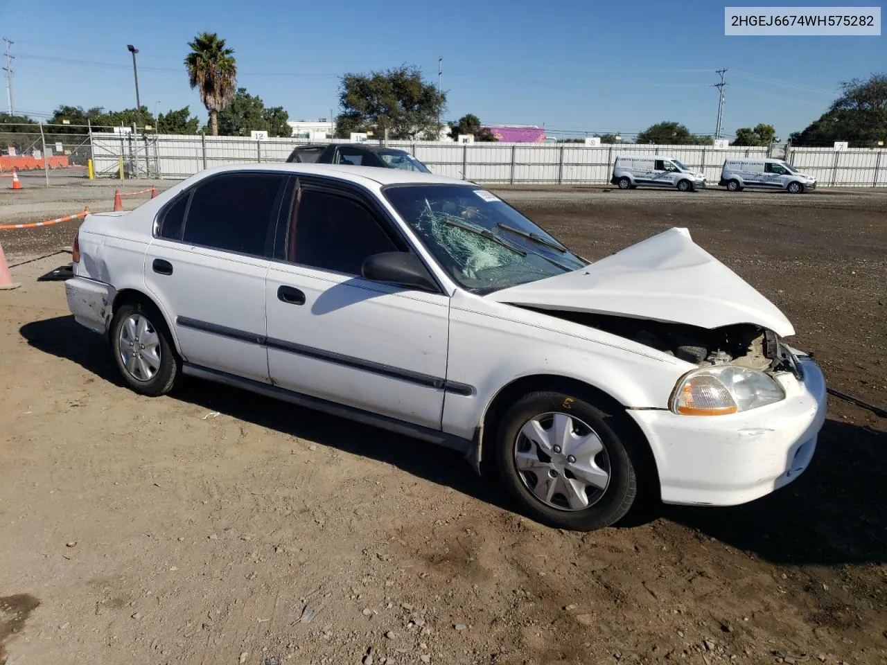 1998 Honda Civic Lx VIN: 2HGEJ6674WH575282 Lot: 79288094