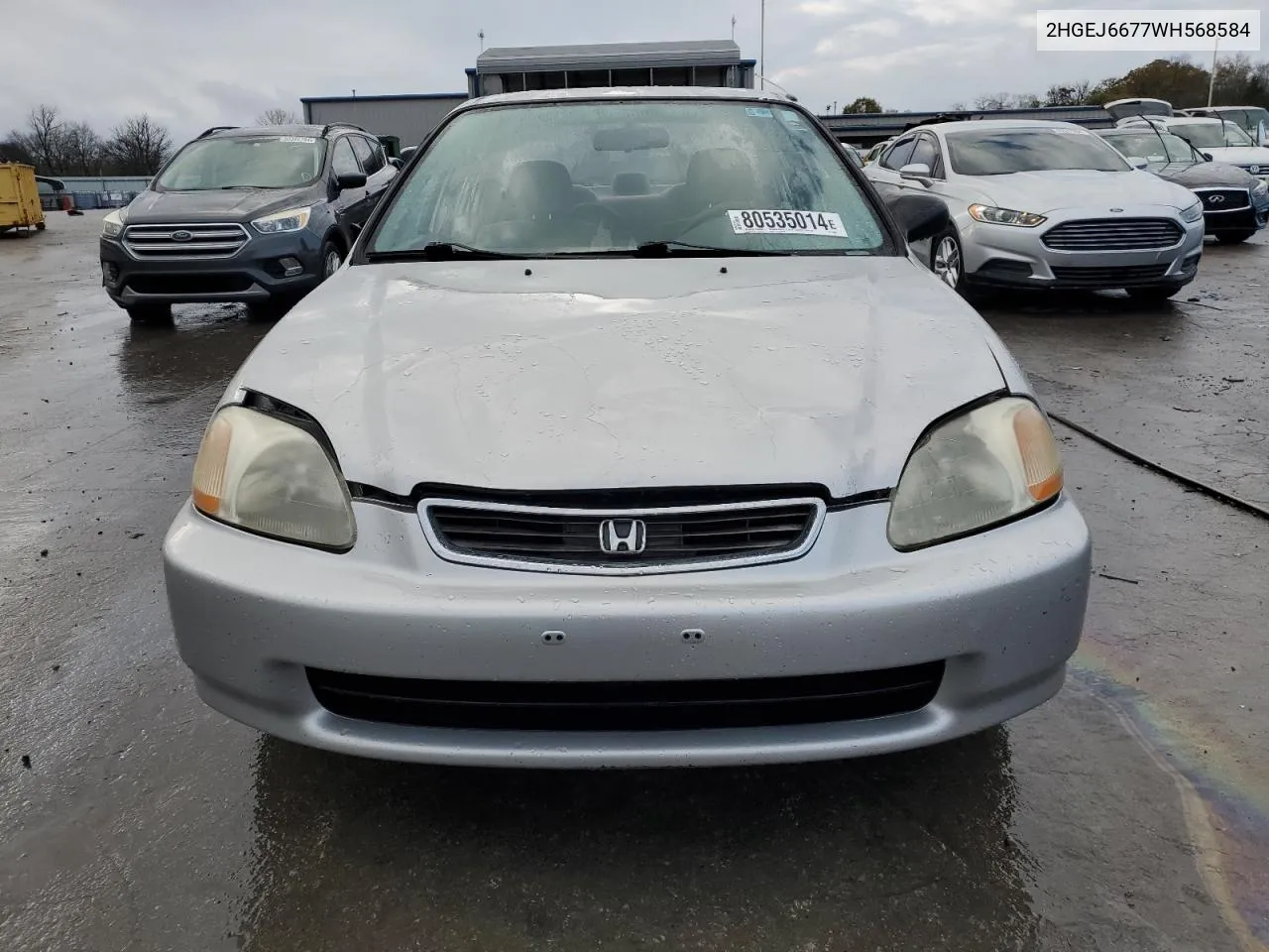 1998 Honda Civic Lx VIN: 2HGEJ6677WH568584 Lot: 80535014