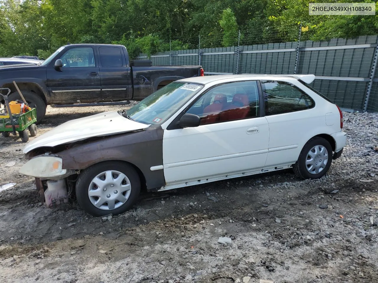 1999 Honda Civic Dx VIN: 2HGEJ6349XH108340 Lot: 65883924