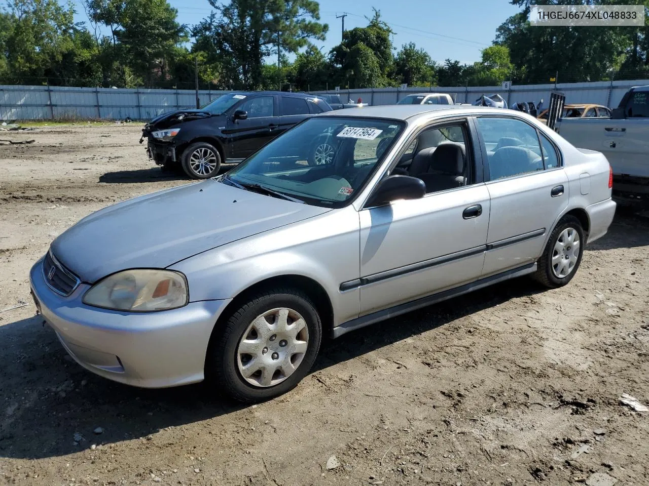 1999 Honda Civic Lx VIN: 1HGEJ6674XL048833 Lot: 68147964