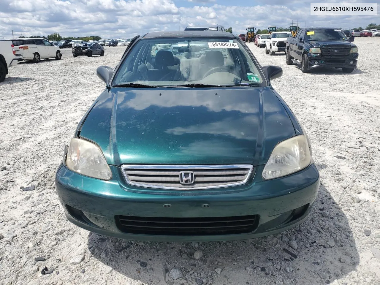 1999 Honda Civic Base VIN: 2HGEJ6610XH595476 Lot: 68148274