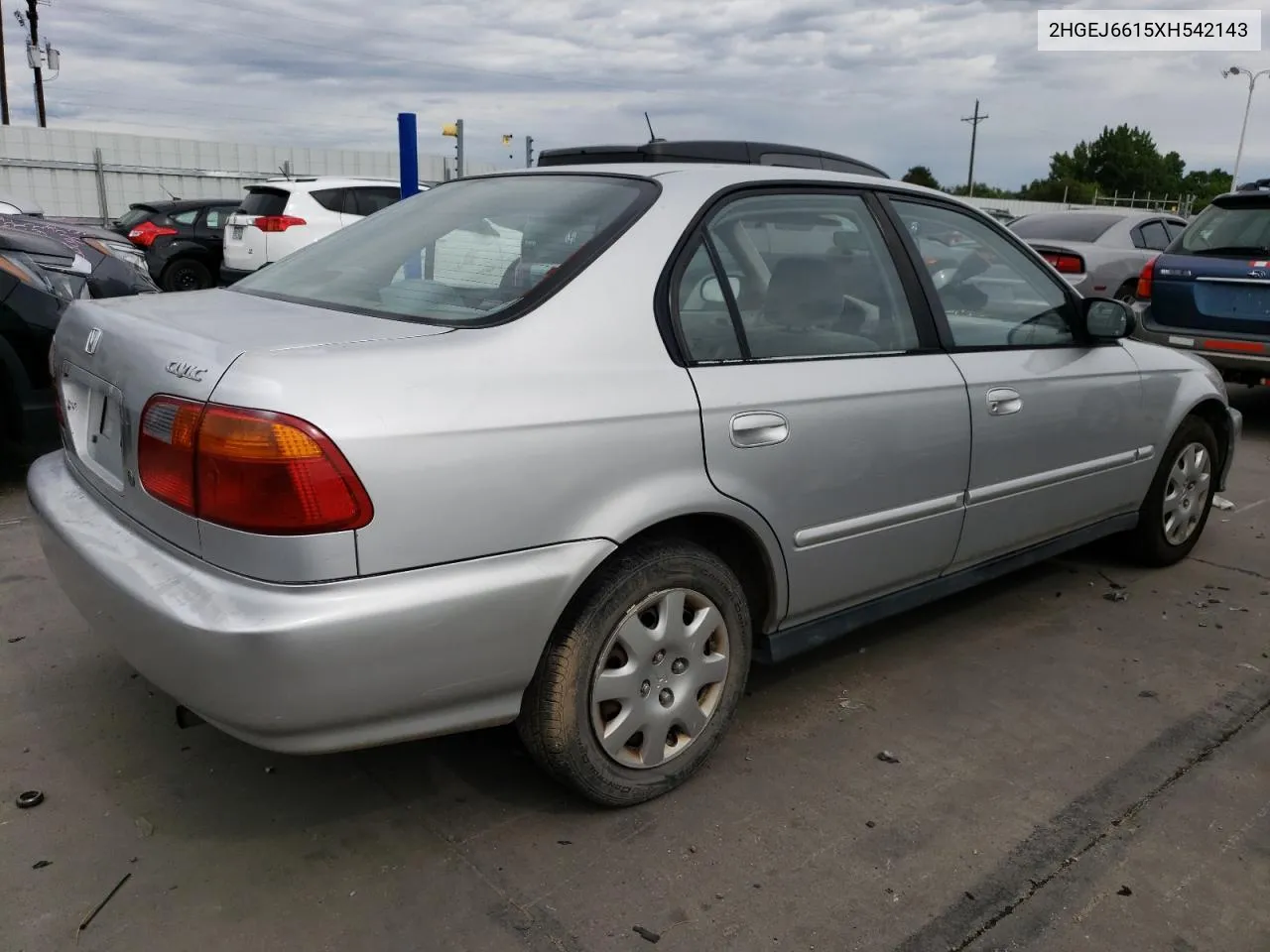 1999 Honda Civic Base VIN: 2HGEJ6615XH542143 Lot: 68467134