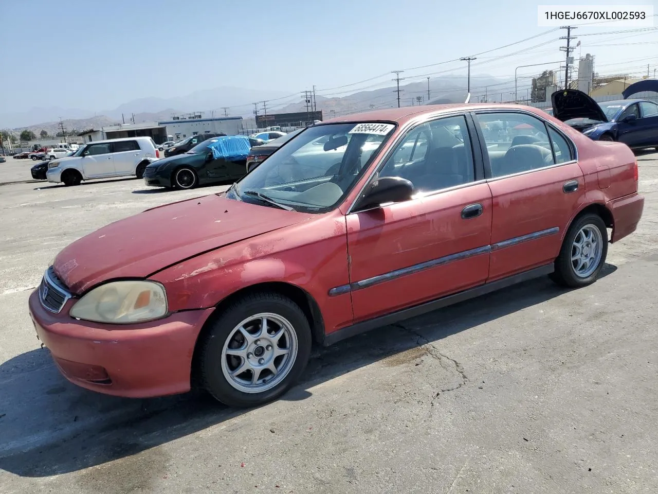 1999 Honda Civic Lx VIN: 1HGEJ6670XL002593 Lot: 68564474