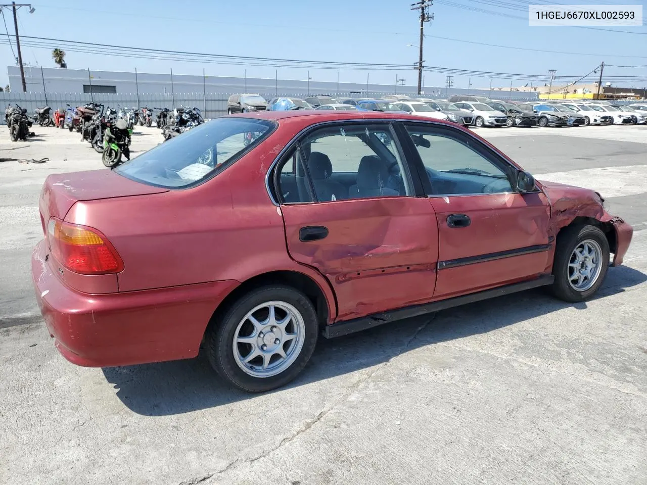 1999 Honda Civic Lx VIN: 1HGEJ6670XL002593 Lot: 68564474