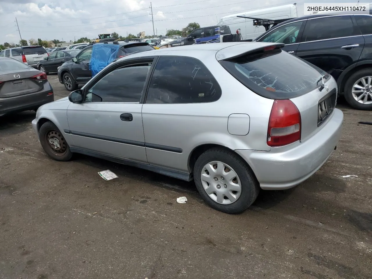 1999 Honda Civic Dx VIN: 2HGEJ6445XH110472 Lot: 70617474