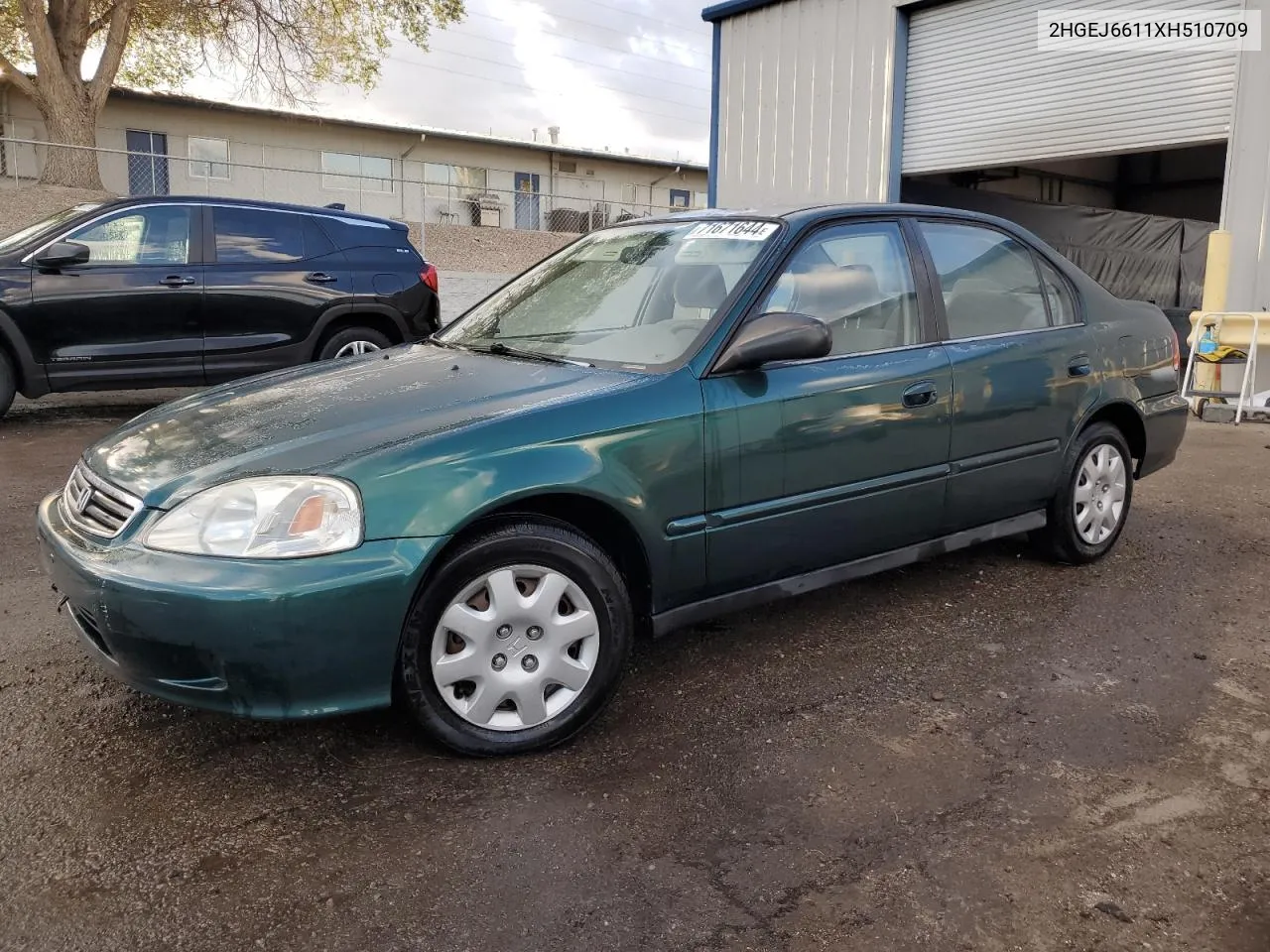 1999 Honda Civic Base VIN: 2HGEJ6611XH510709 Lot: 71671644