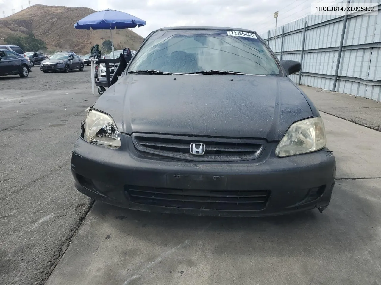 1999 Honda Civic Ex VIN: 1HGEJ8147XL095802 Lot: 72359644