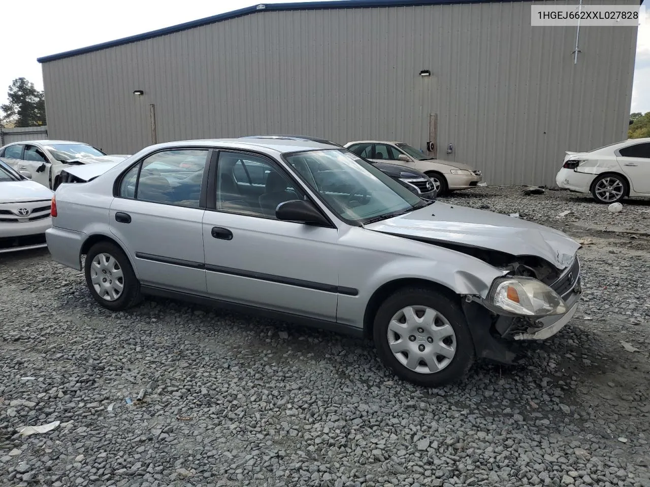 1999 Honda Civic Dx VIN: 1HGEJ662XXL027828 Lot: 72623664