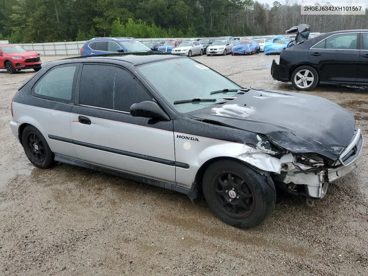 1999 Honda Civic Dx VIN: 2HGEJ6342XH101567 Lot: 72645854