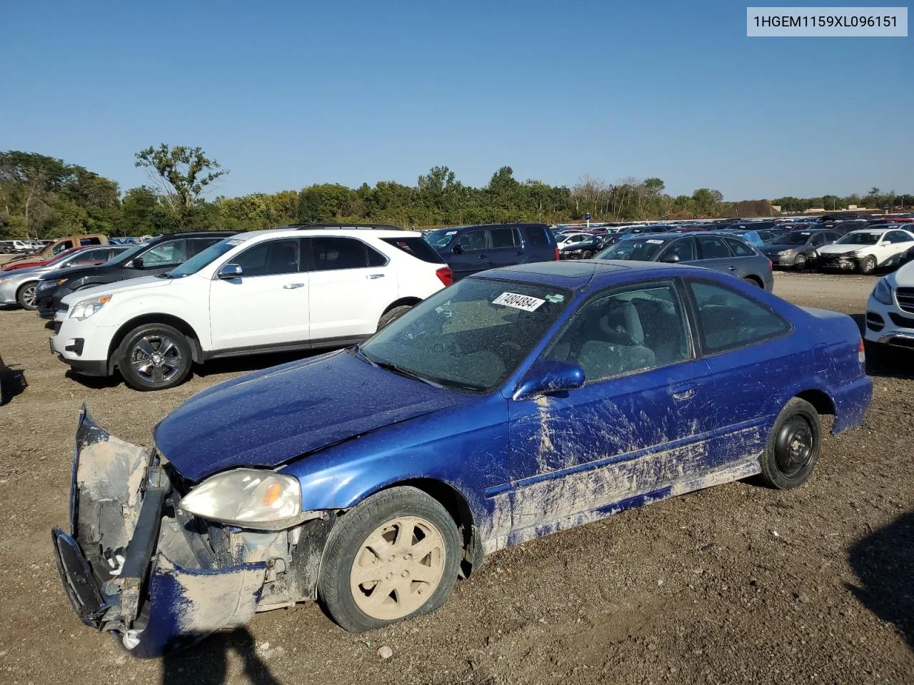 1999 Honda Civic Si VIN: 1HGEM1159XL096151 Lot: 74804884