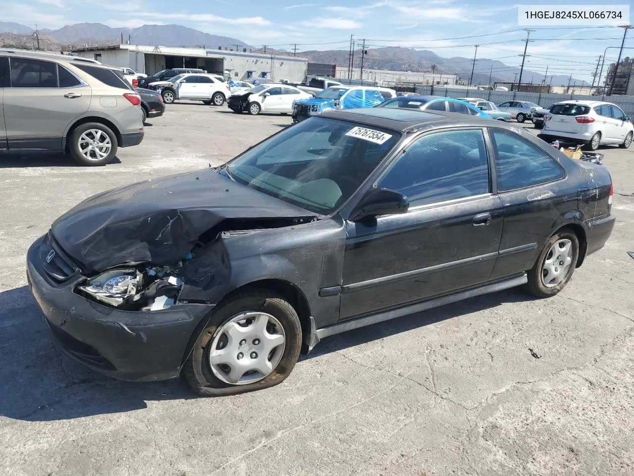 1999 Honda Civic Ex VIN: 1HGEJ8245XL066734 Lot: 75767554