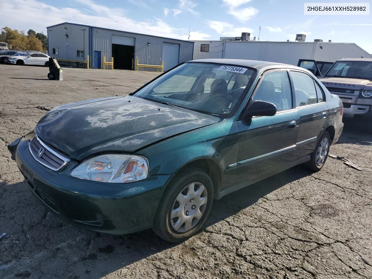 1999 Honda Civic Base VIN: 2HGEJ661XXH528982 Lot: 75775344