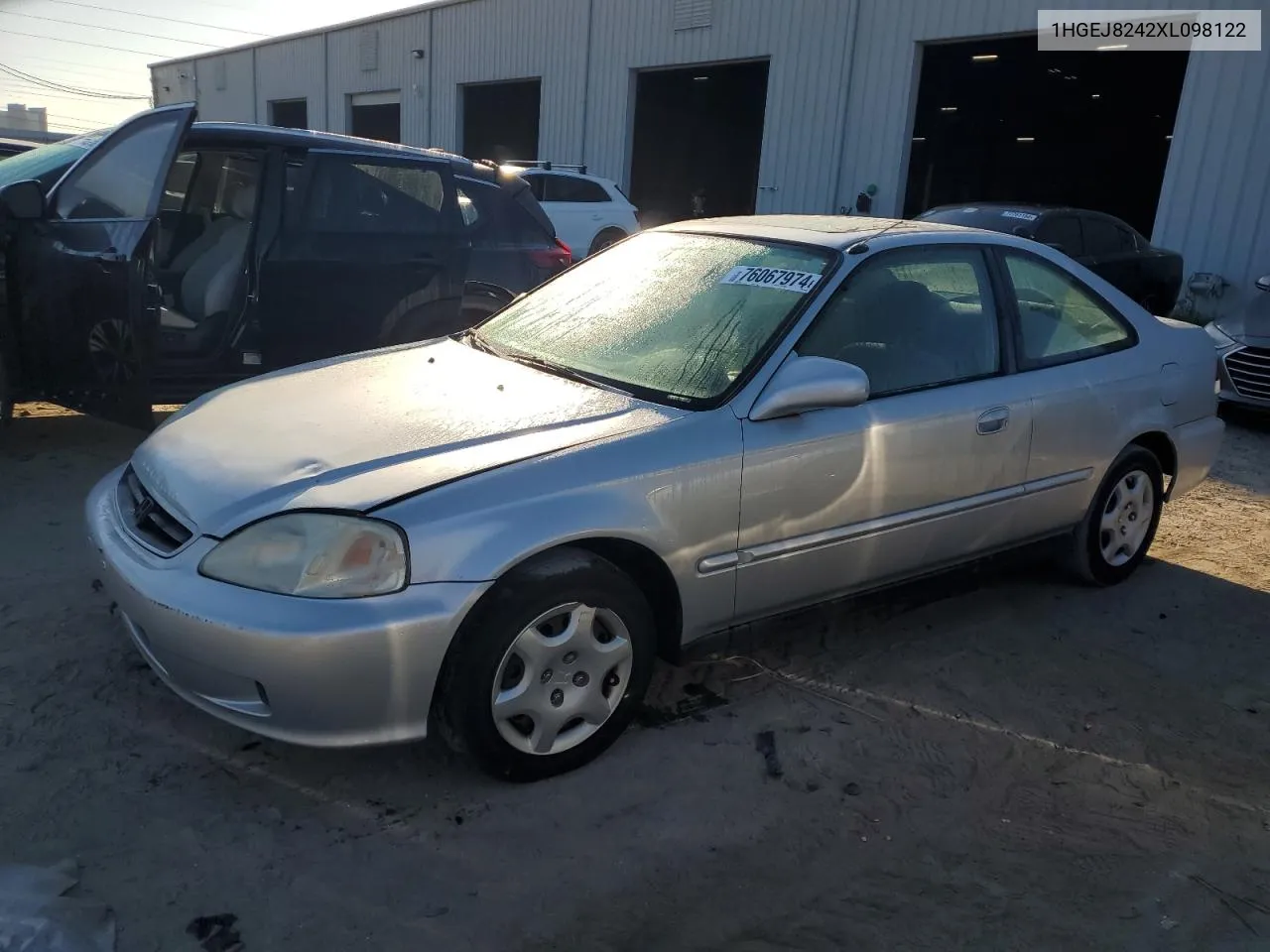 1999 Honda Civic Ex VIN: 1HGEJ8242XL098122 Lot: 76067974