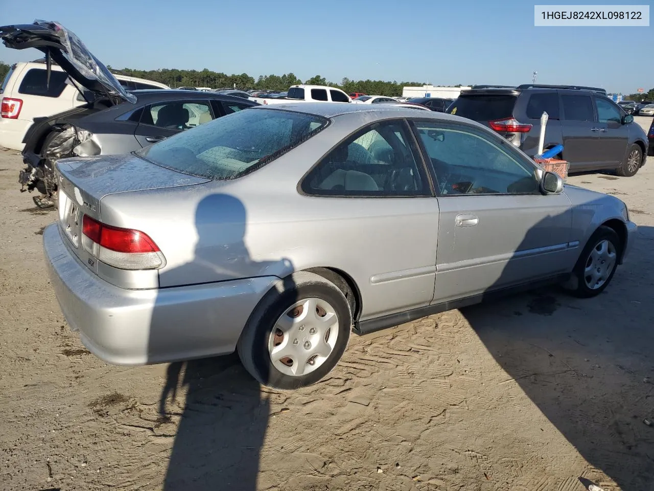 1999 Honda Civic Ex VIN: 1HGEJ8242XL098122 Lot: 76067974