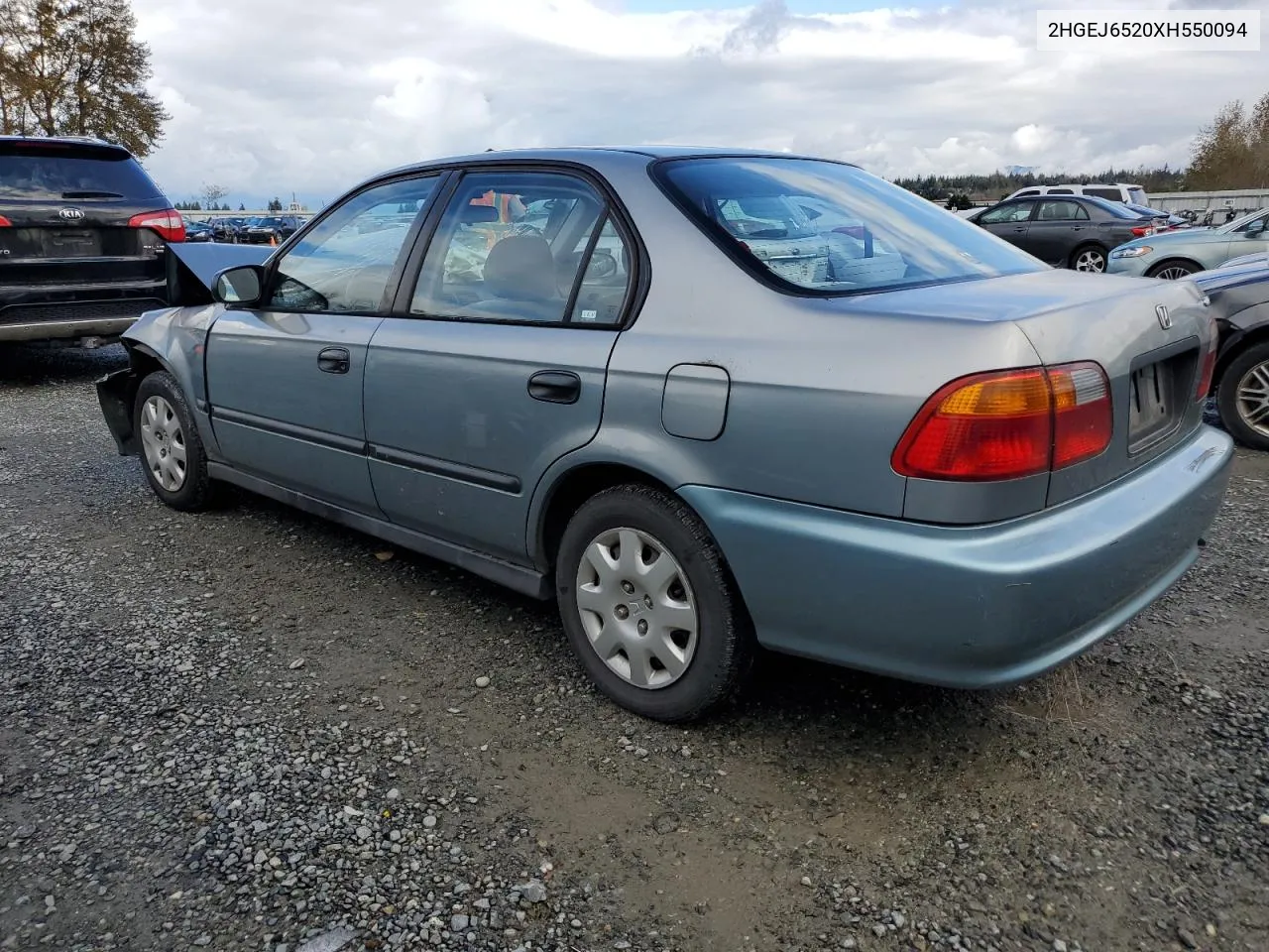 1999 Honda Civic Dx VIN: 2HGEJ6520XH550094 Lot: 76801934