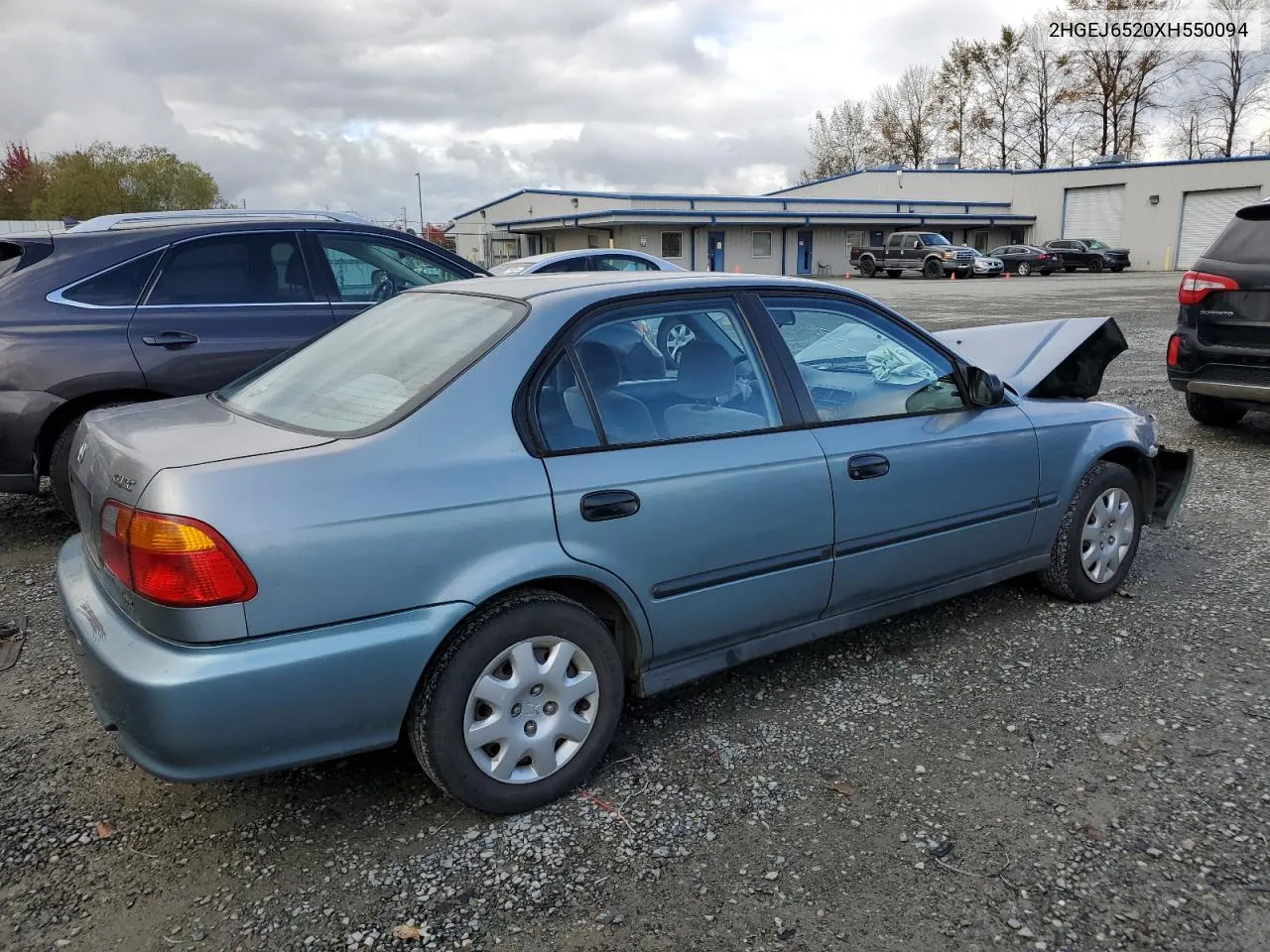 1999 Honda Civic Dx VIN: 2HGEJ6520XH550094 Lot: 76801934