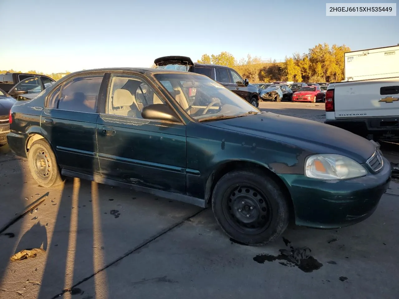 1999 Honda Civic Base VIN: 2HGEJ6615XH535449 Lot: 77193944