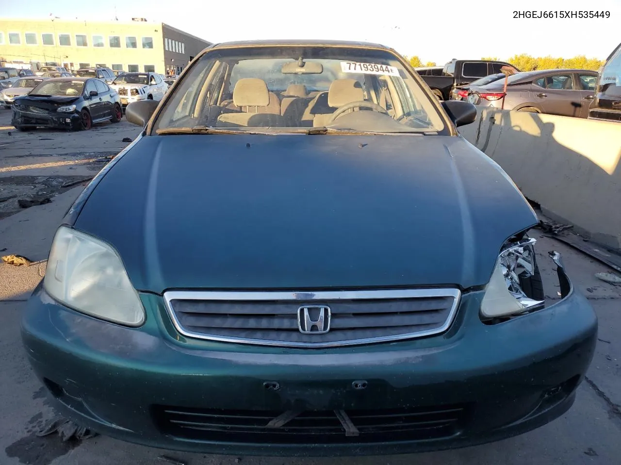 1999 Honda Civic Base VIN: 2HGEJ6615XH535449 Lot: 77193944