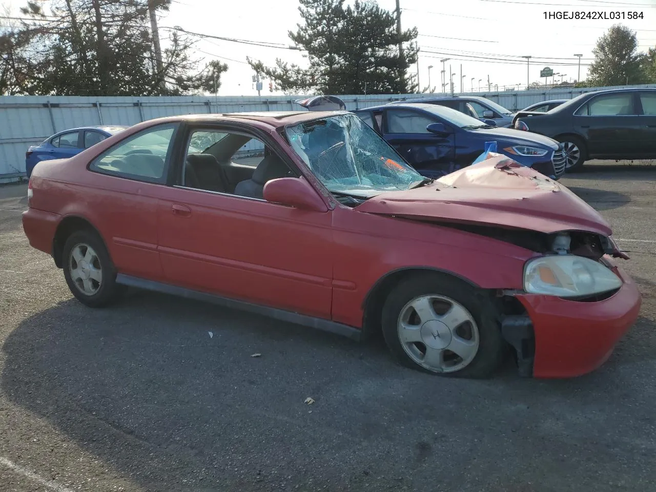 1999 Honda Civic Ex VIN: 1HGEJ8242XL031584 Lot: 78106214