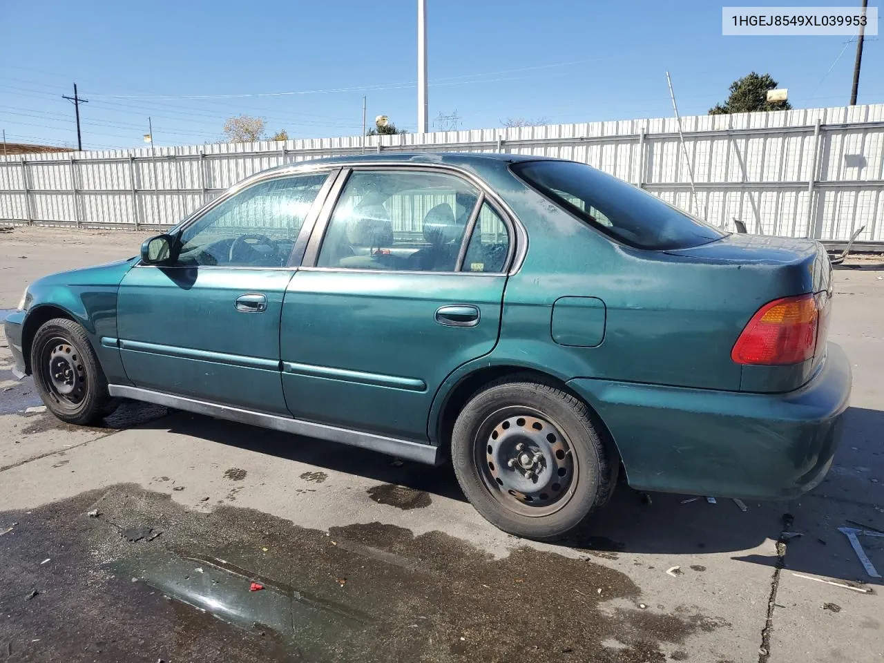 1999 Honda Civic Ex VIN: 1HGEJ8549XL039953 Lot: 78231274