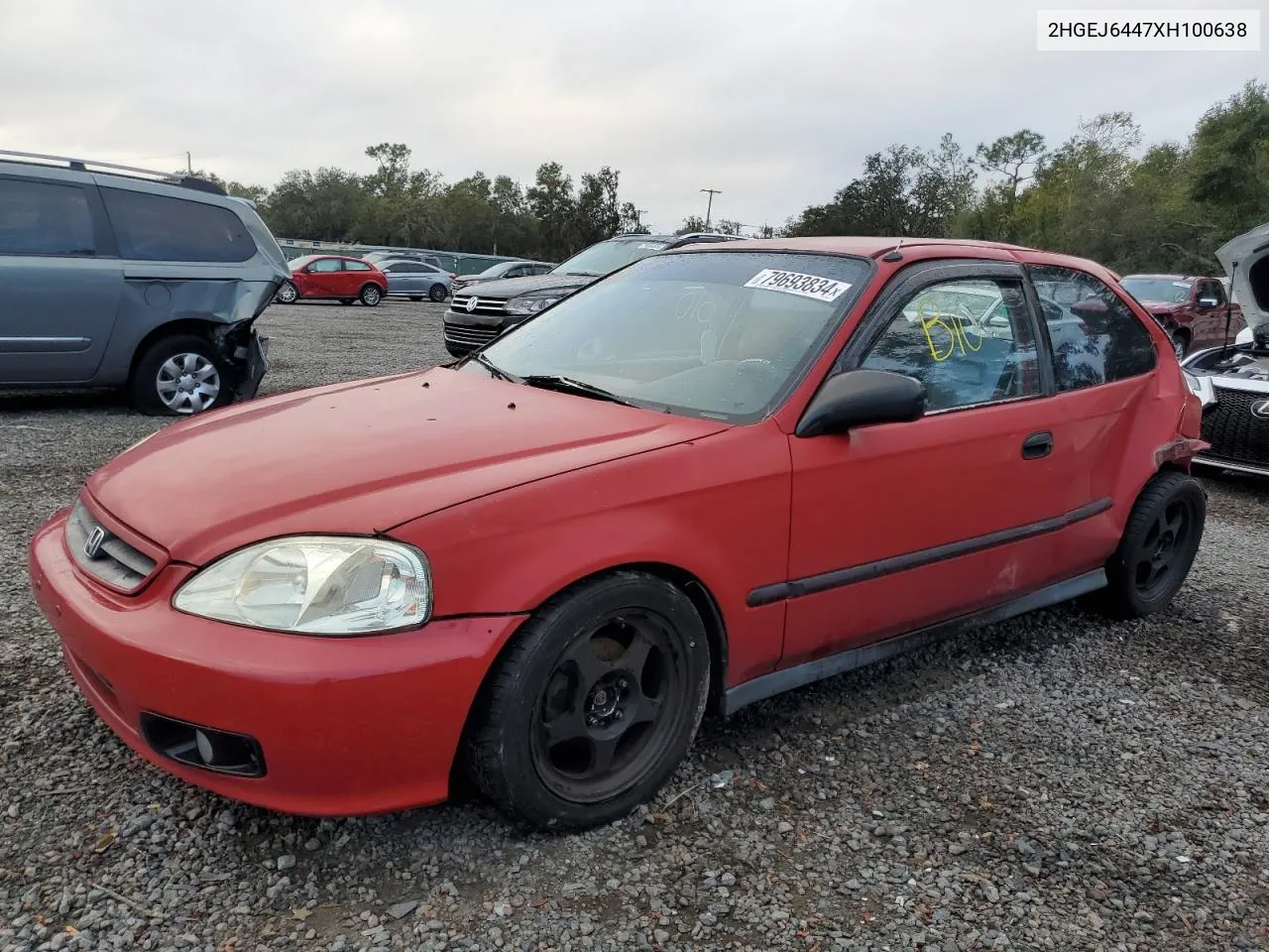 1999 Honda Civic Dx VIN: 2HGEJ6447XH100638 Lot: 79693834