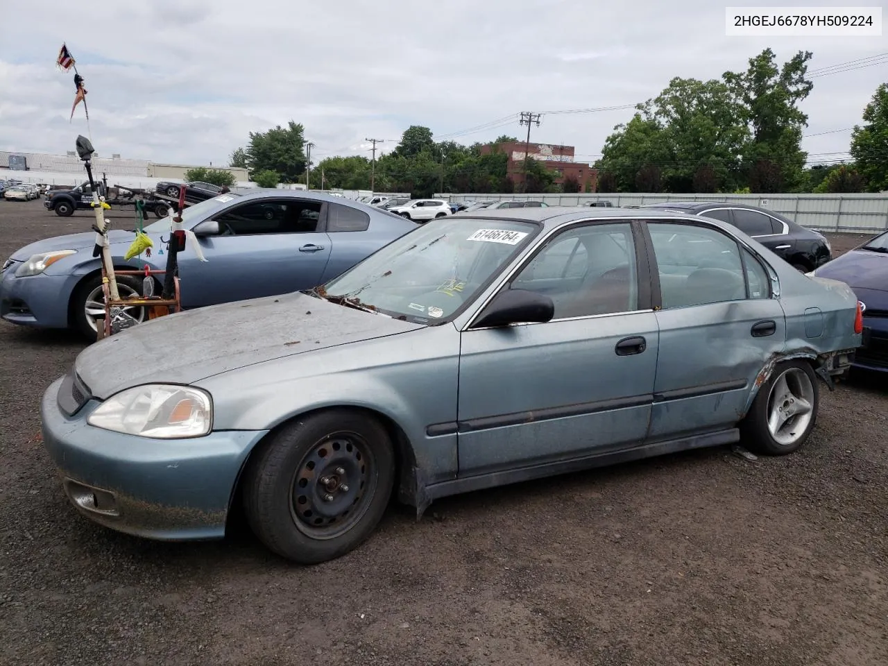 2000 Honda Civic Lx VIN: 2HGEJ6678YH509224 Lot: 61466764