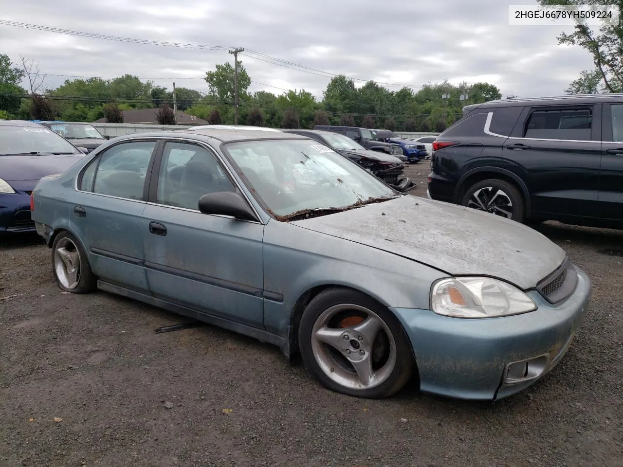 2000 Honda Civic Lx VIN: 2HGEJ6678YH509224 Lot: 61466764