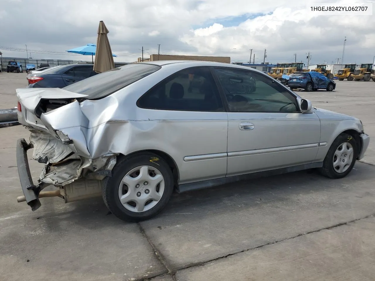 2000 Honda Civic Ex VIN: 1HGEJ8242YL062707 Lot: 71163714